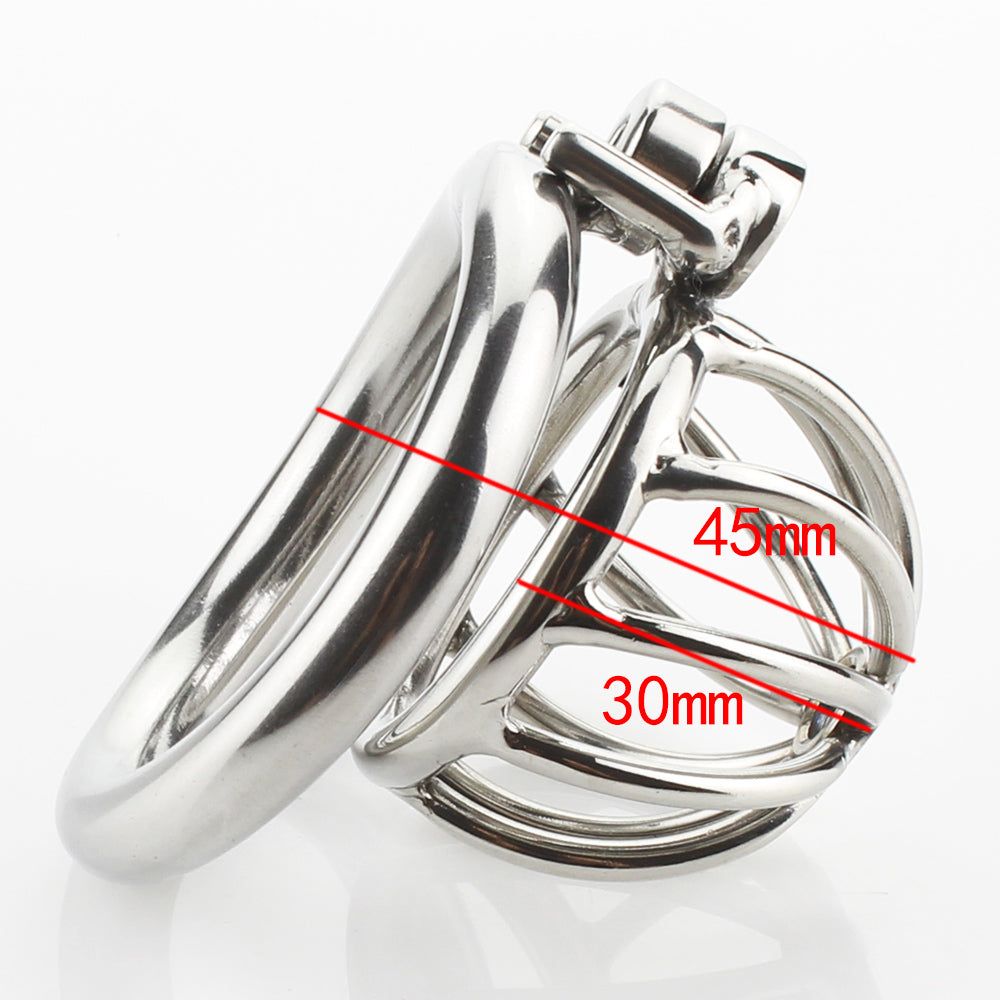 Small Metal Twisted Chastity Cage