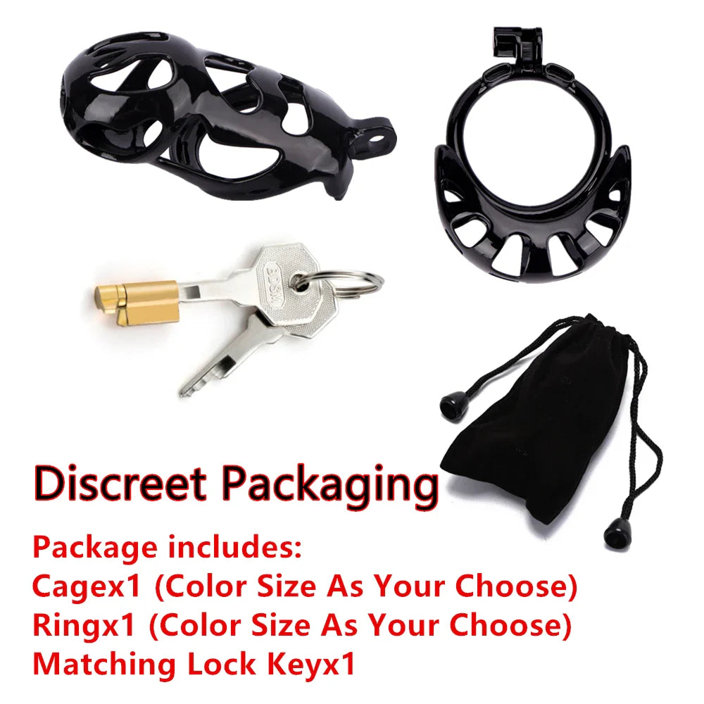 Ghost Cock Cage with Balls Penis Rings