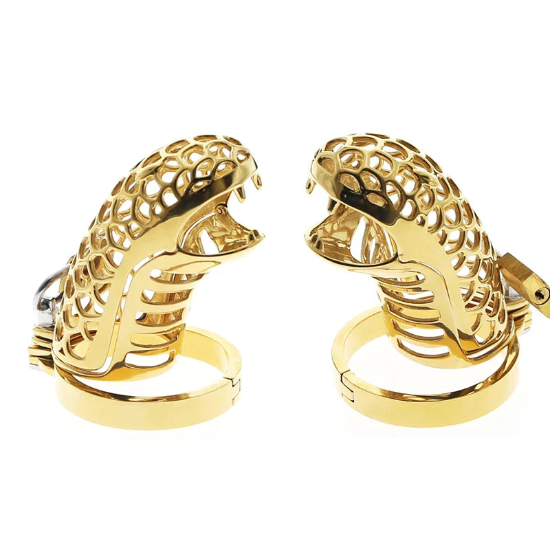 NEW 24K Gold 316 Stainless Steel Cock Cage