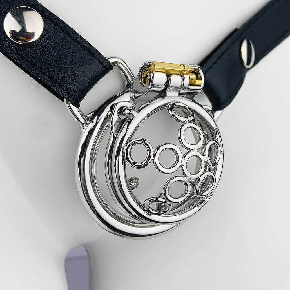 New Five-star Wheel Forging Chastity Cage With Belt
