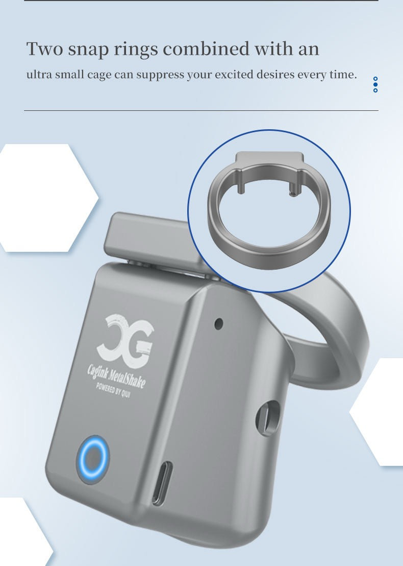 NEW Cagink Metal Vibrating Chastity Cage Remotely - 12