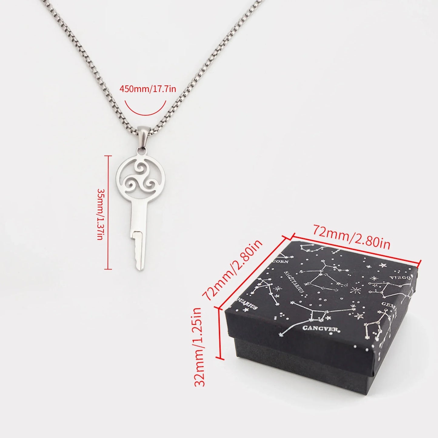 Rotating Chastity Key Necklace