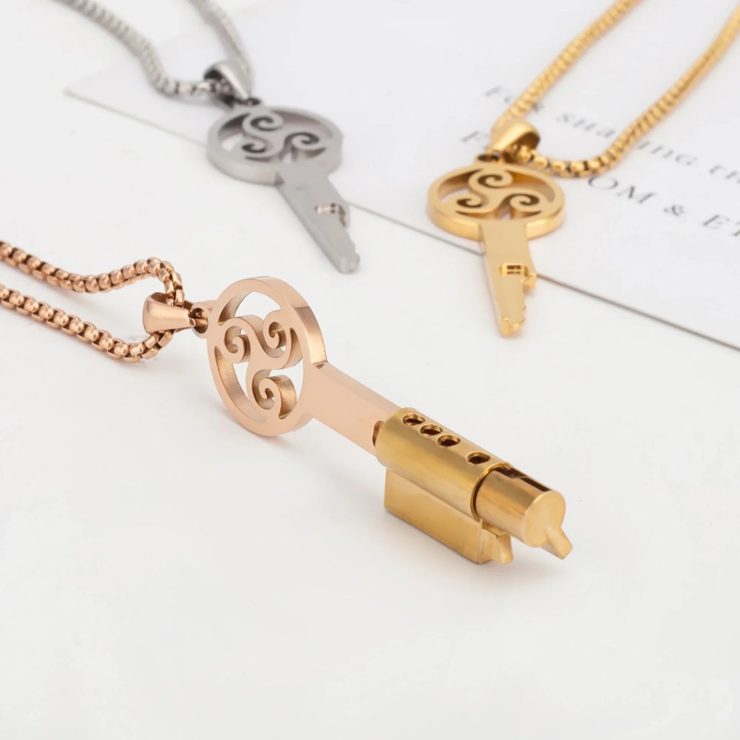 Rotating Chastity Key Necklace