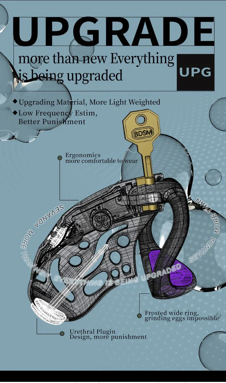 Electric Shock Vibrating Penis Chastity Cage