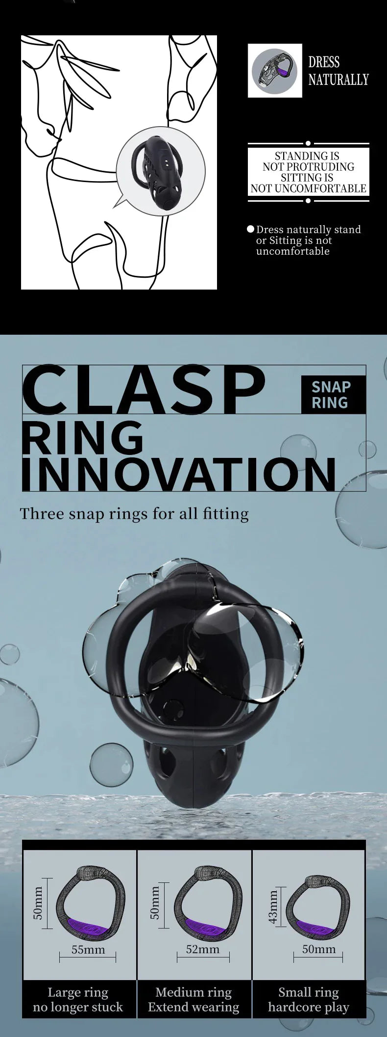 Electric Shock Vibrating Penis Chastity Cage