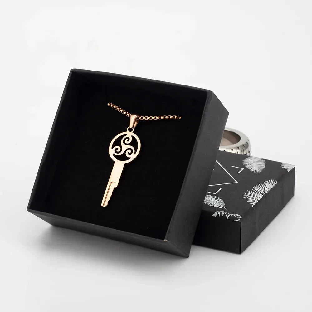 Rotating Chastity Key Necklace