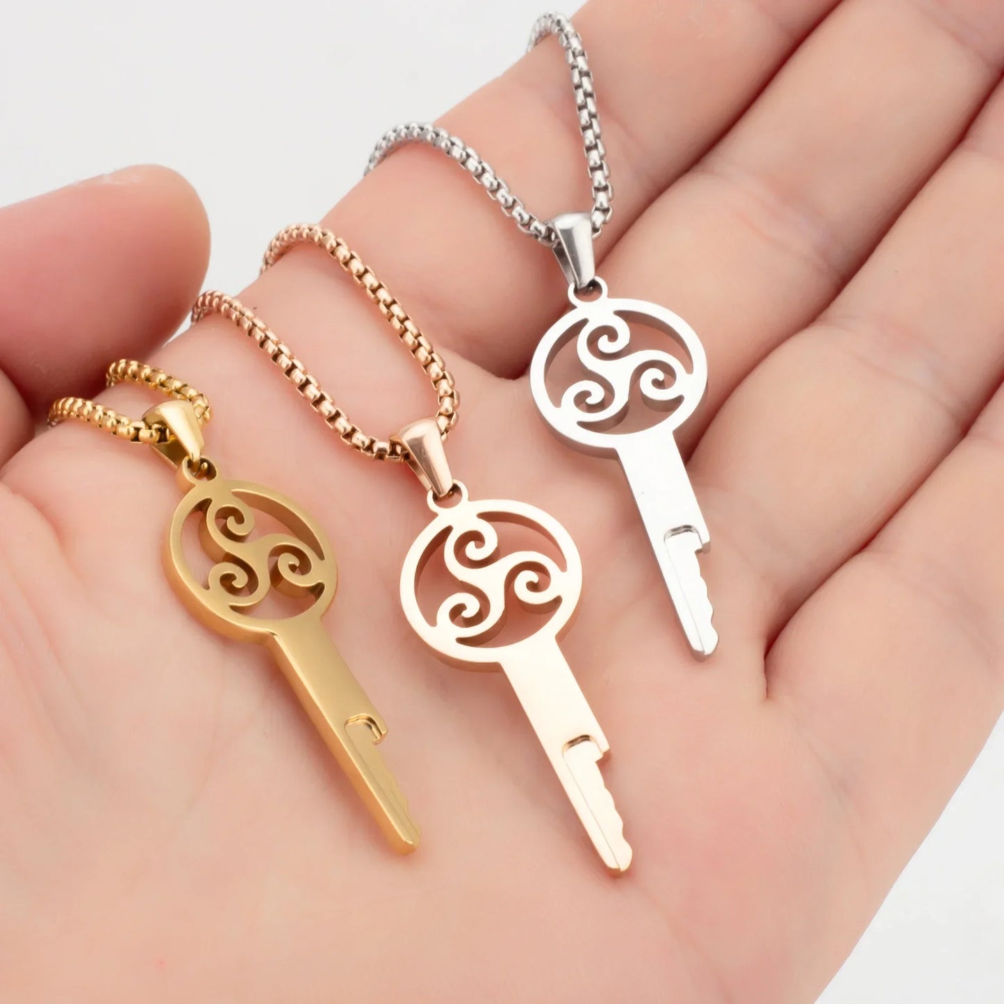 Rotating Chastity Key Necklace