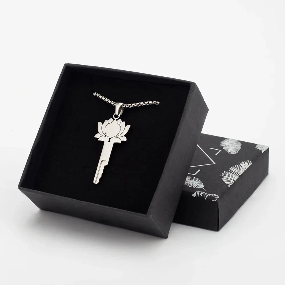 Lotus Chastity Key Necklace