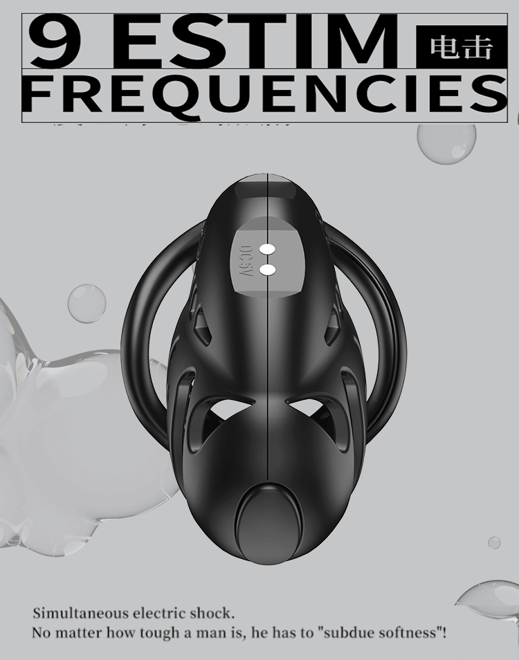 Electric Shock Vibrating Penis Chastity Cage