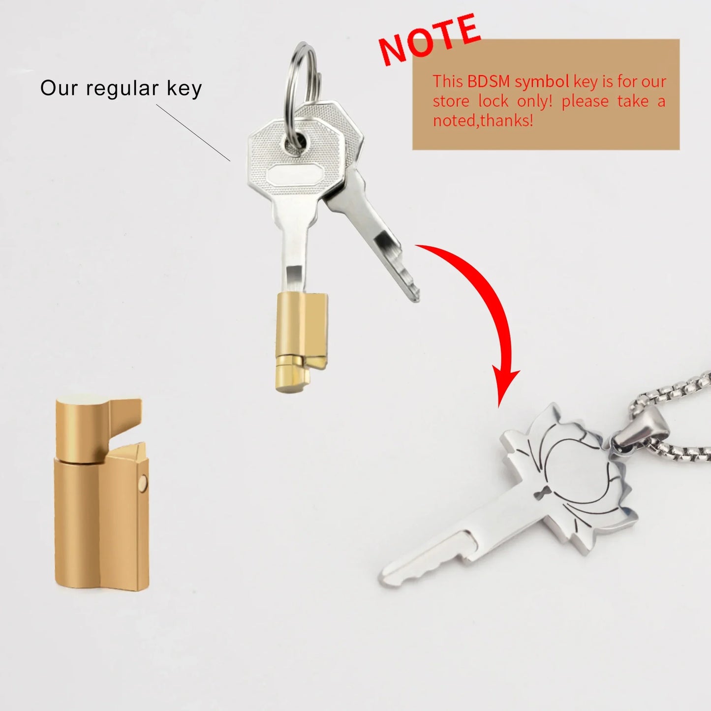 Lotus Chastity Key Necklace