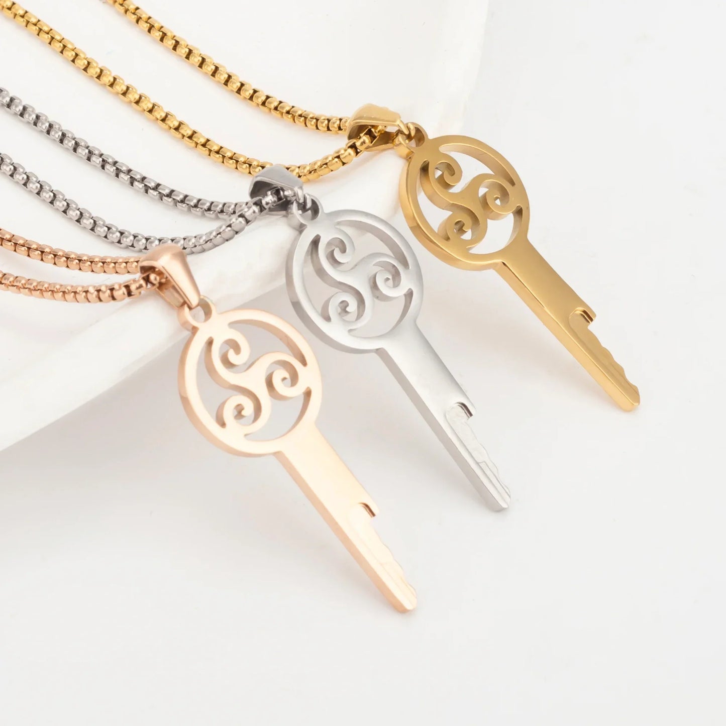 Rotating Chastity Key Necklace