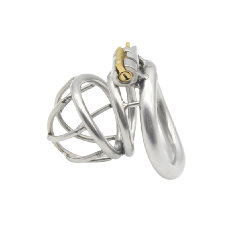 The Cuck Detainer - Micro Stainless Steel Chastity Device (1.57 In)