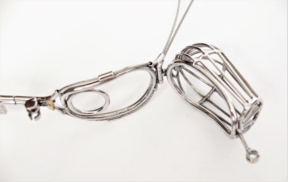 Wrapped Egg Adjustable Stainless Steel Male Chastity Belt