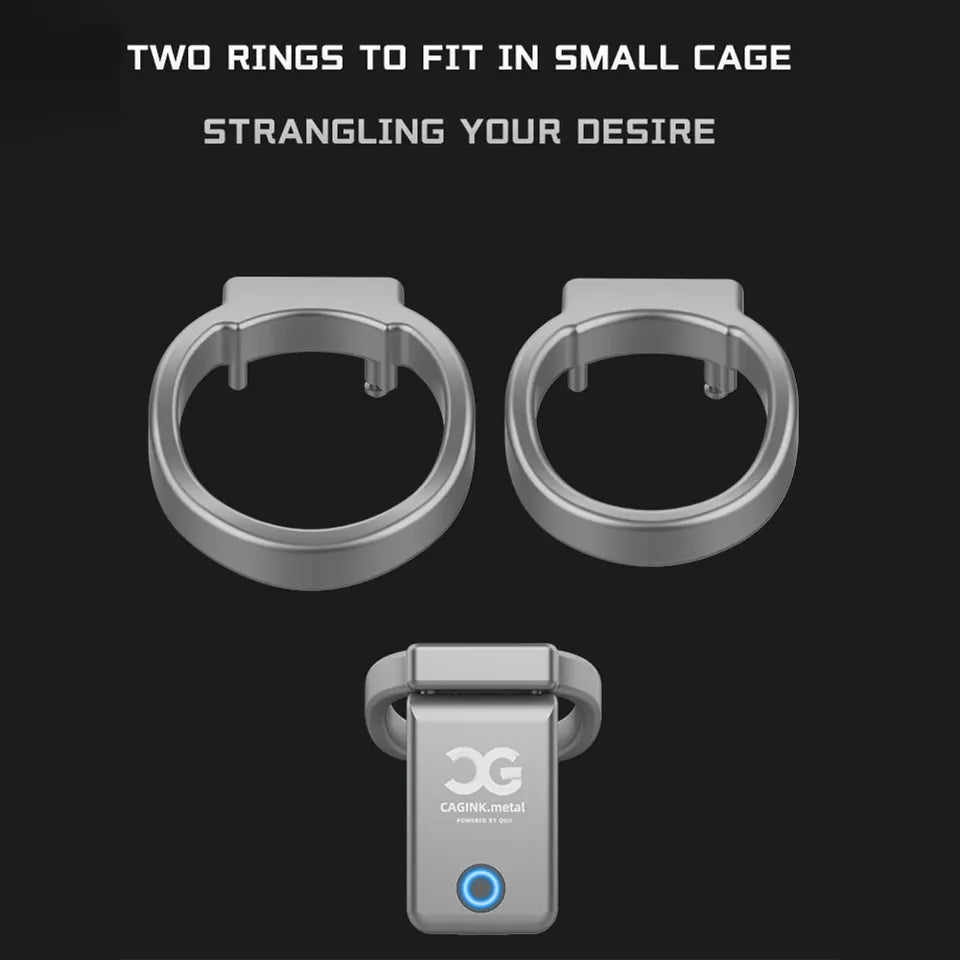 Cagink Metal Chastity Cage Micro Remotely 38