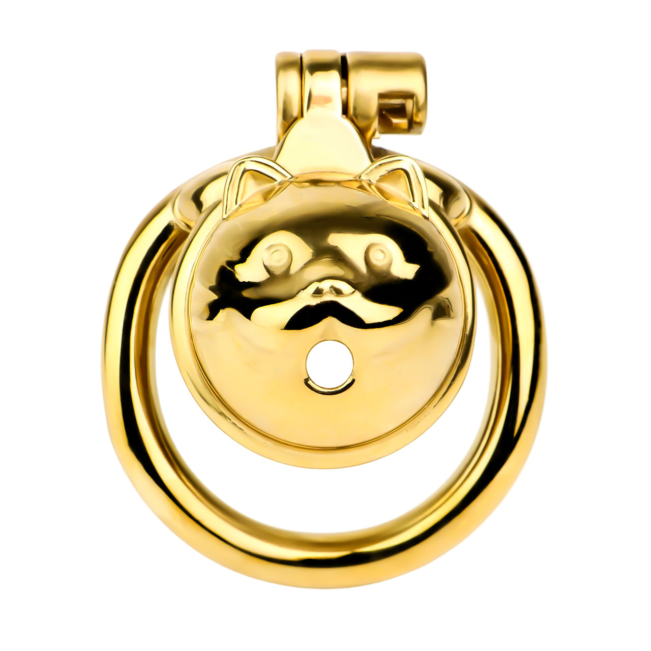 Cat Face Smallest Chastity Cage -golden cage