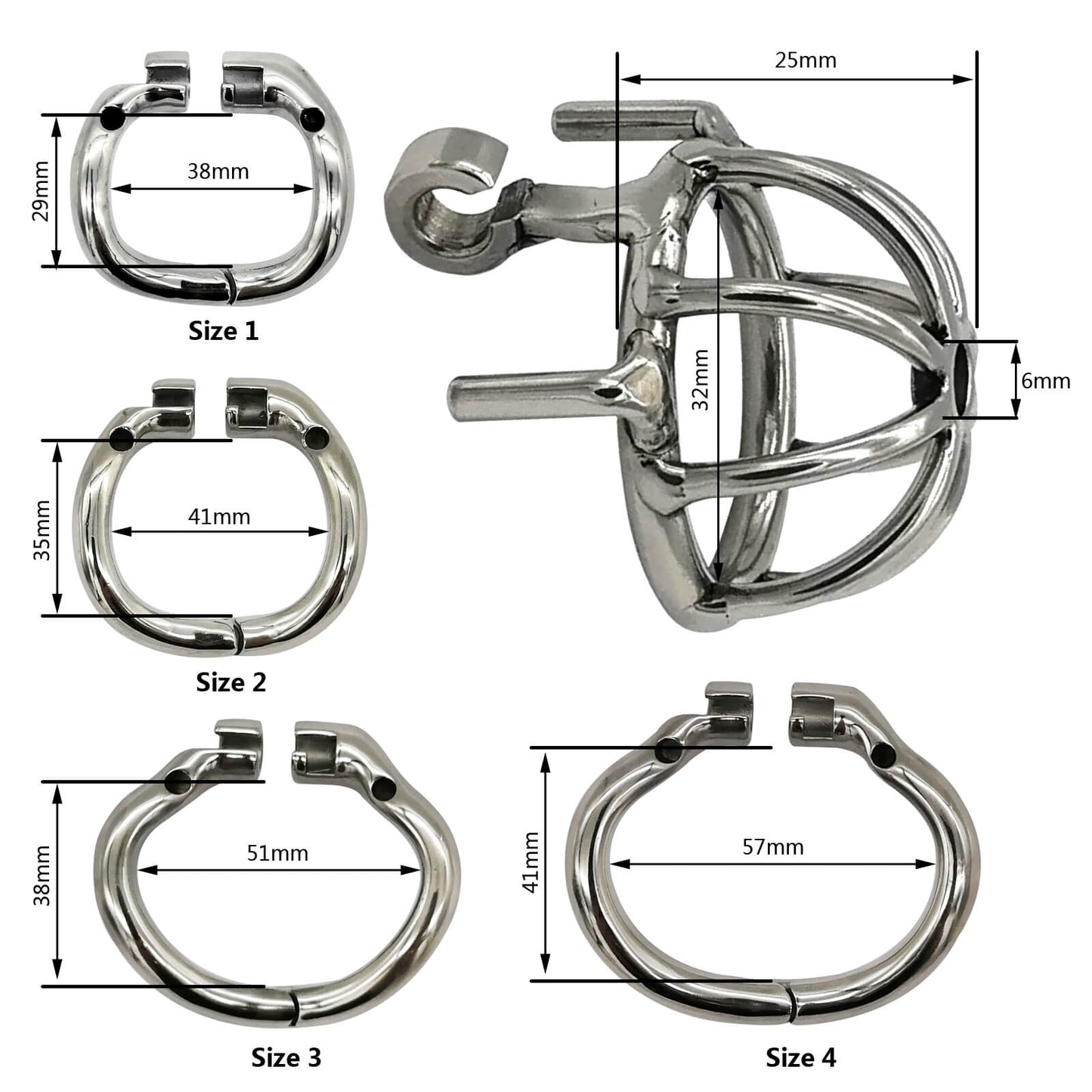 Ergonomic Stainless Steel Stealth Lock Male Chastity Device