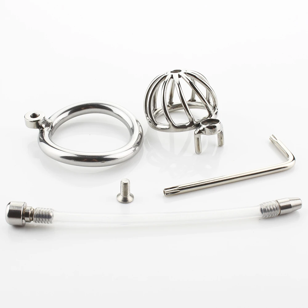 Small Metal Twisted Chastity Cage