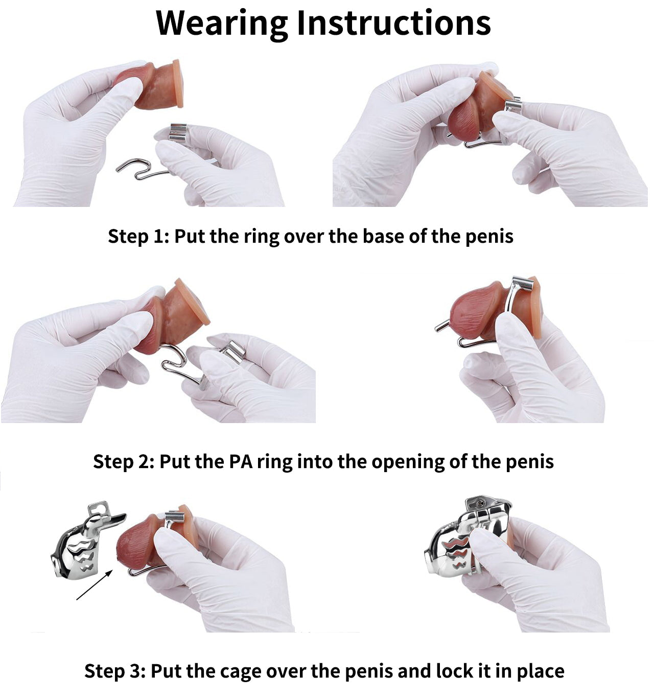 Dolphin Chastity Cage With PA Piercing 13