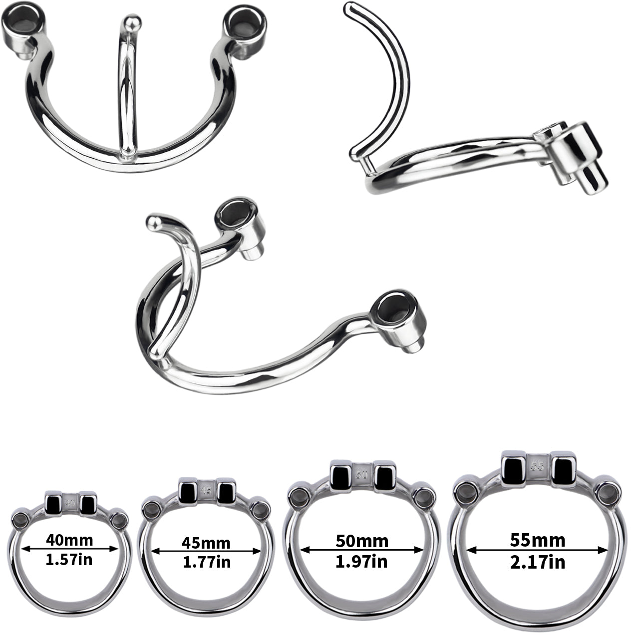 Dolphin Chastity Cage With PA Piercing -10