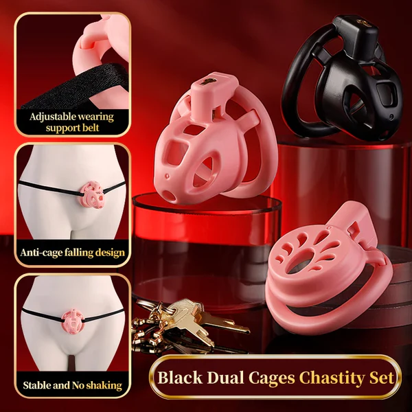 Dual Cage Chastity Set