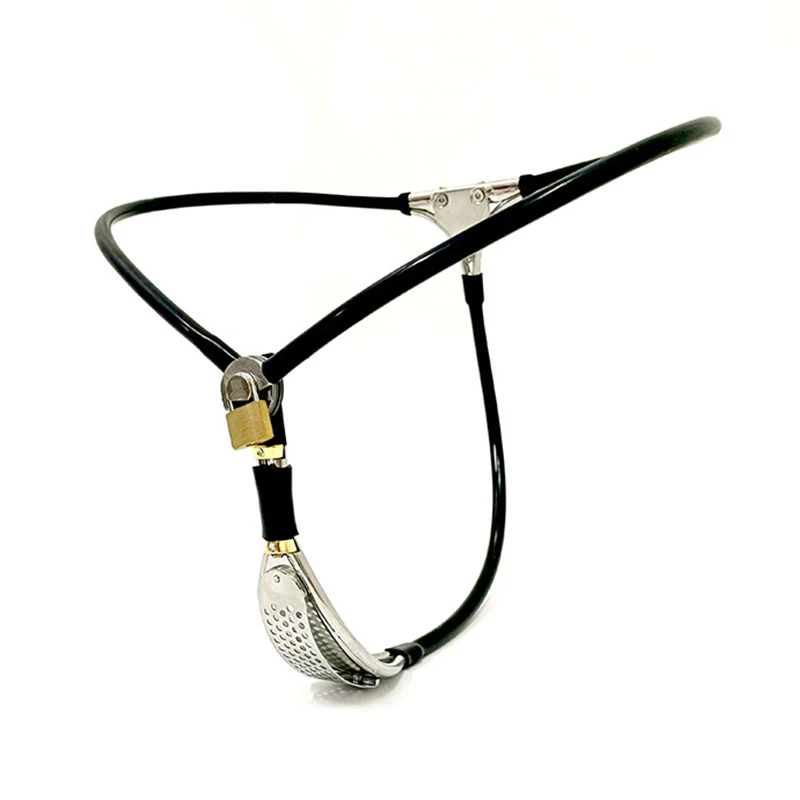 Oval-Shield Cable-Waist Female Chastity Belt