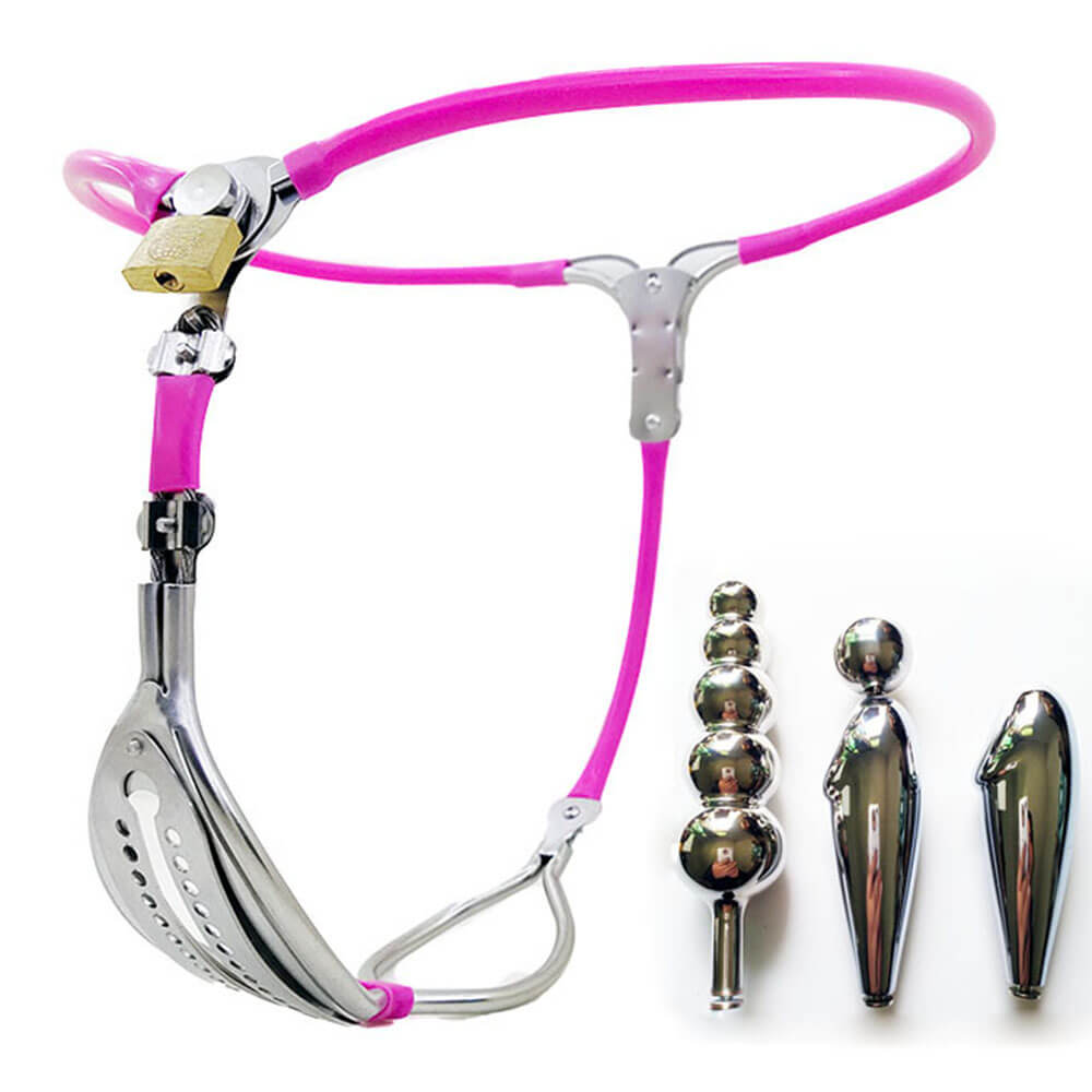 Interchangeable Plug Accessory for Female Chastity Belts