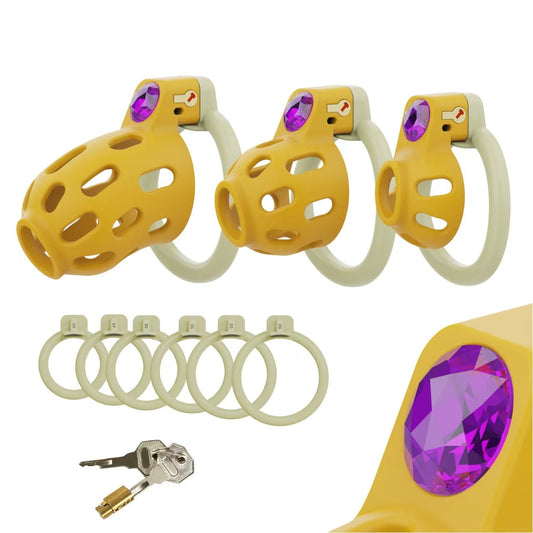 Jewel-Inlay Chastity Cage