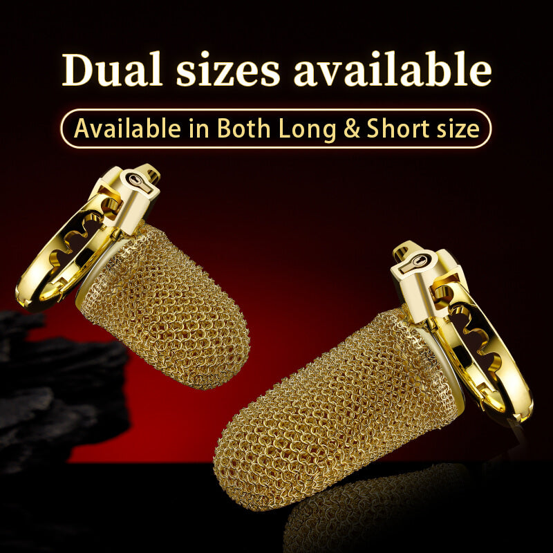 Golden Adjustable Chainmail Chastity Cage 2