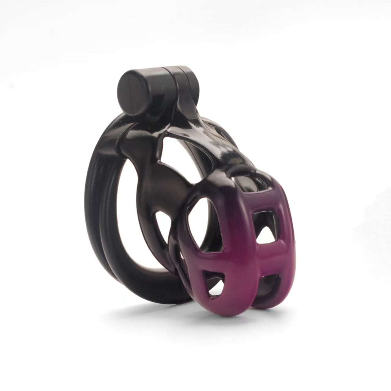 Gradation Black Purple Cobra Chastity Cage