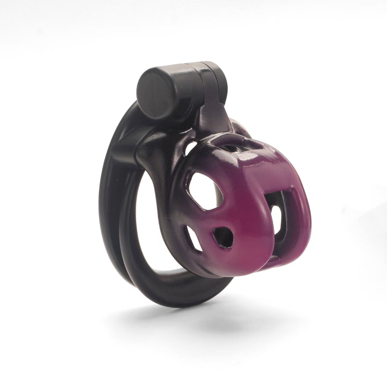Gradation Black Purple Cobra Chastity Cage