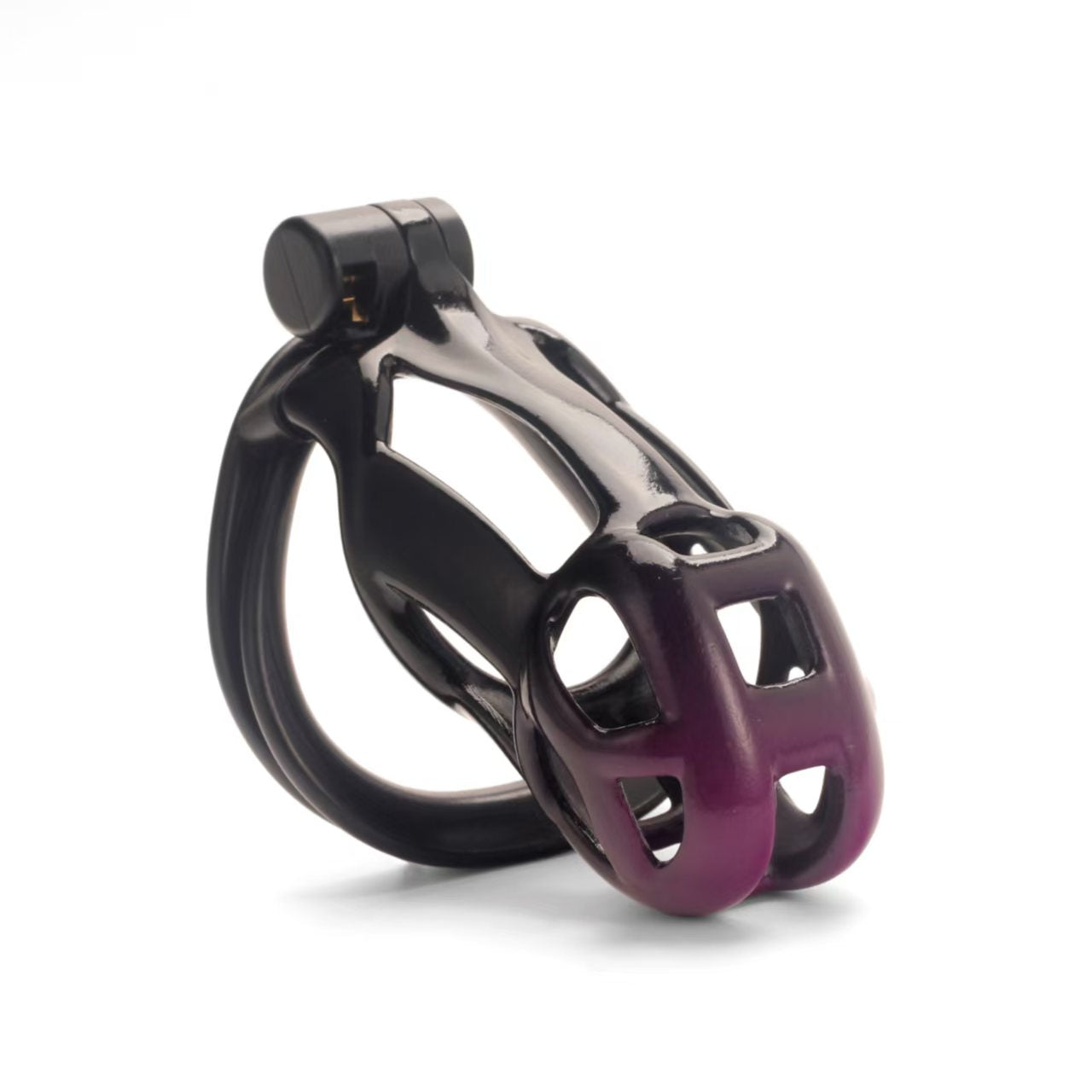 Gradation Black Purple Cobra Chastity Cage