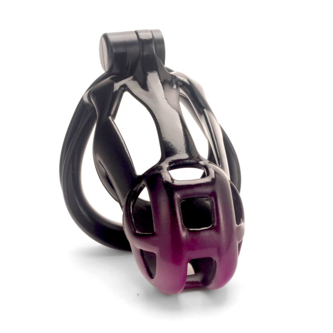 Gradation Black Purple Cobra Chastity Cage