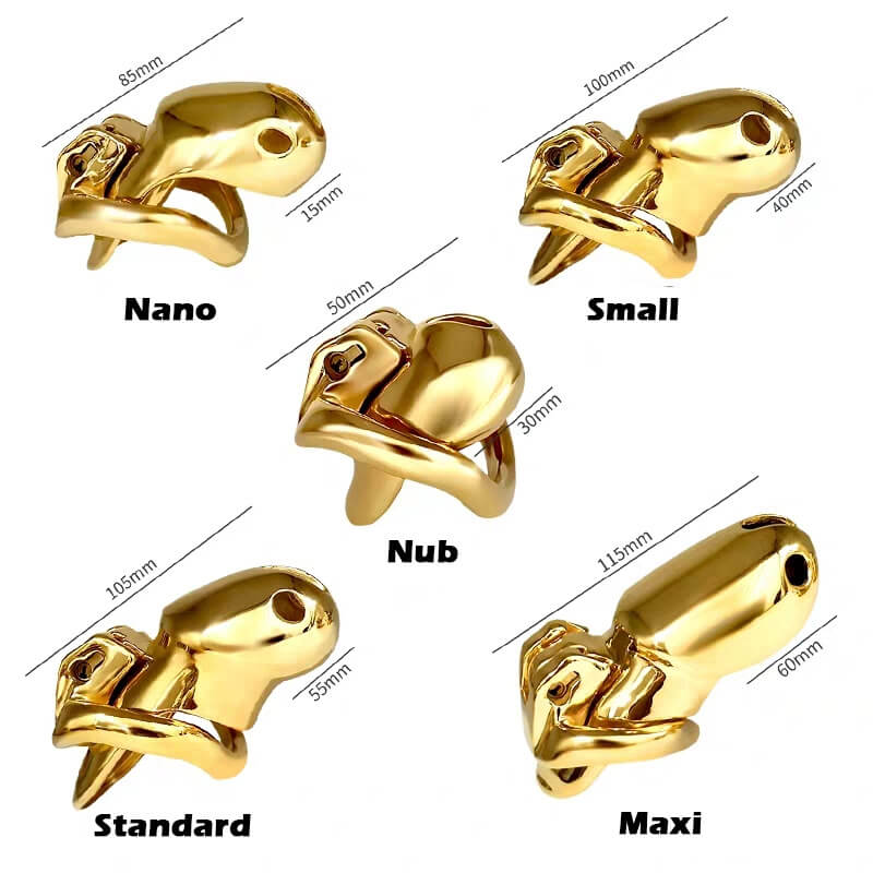 Gold HTV3 Chastity Cage