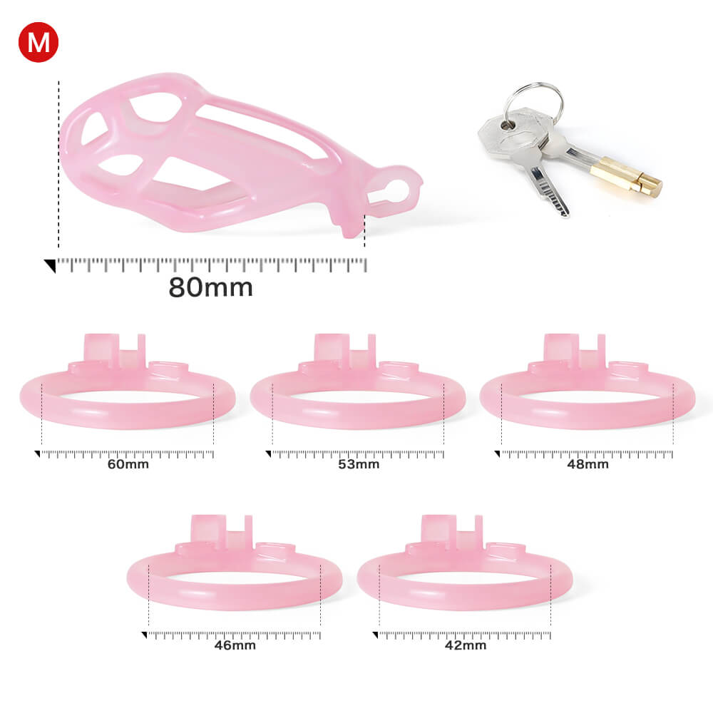 Design Ice Vision Pink Cobra Chastity Cage