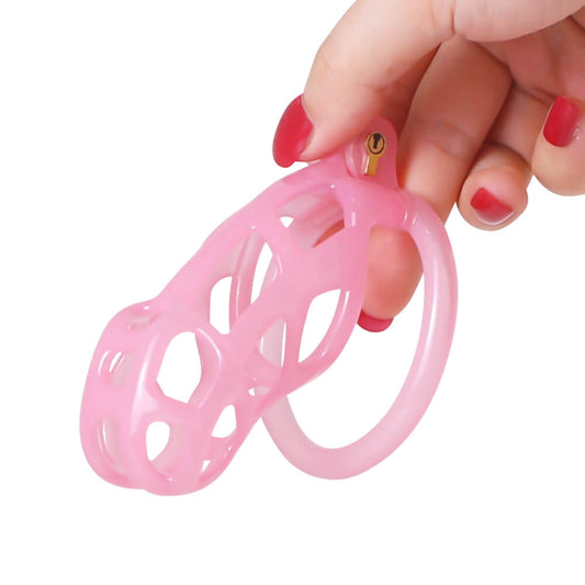 Design Ice Vision Pink Cobra Chastity Cage