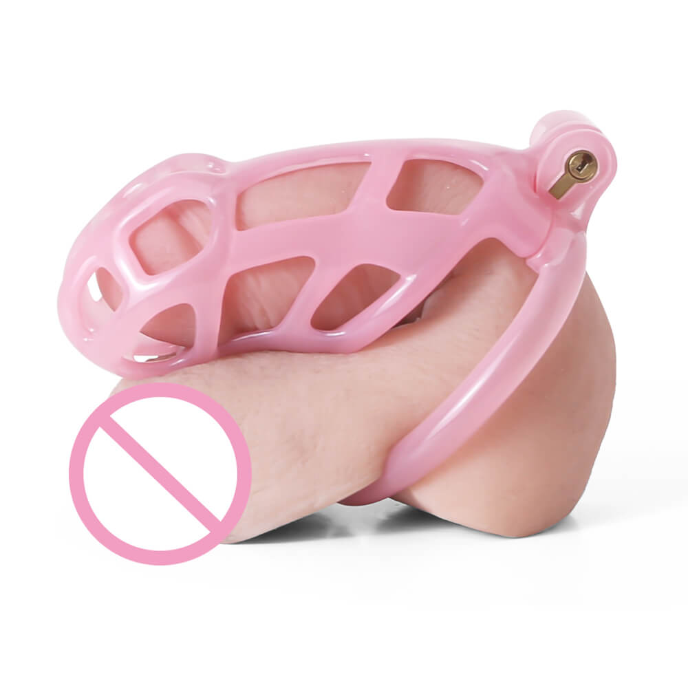 Design Ice Vision Pink Cobra Chastity Cage