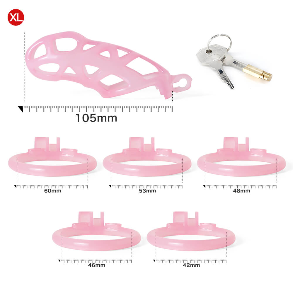 Design Ice Vision Pink Cobra Chastity Cage
