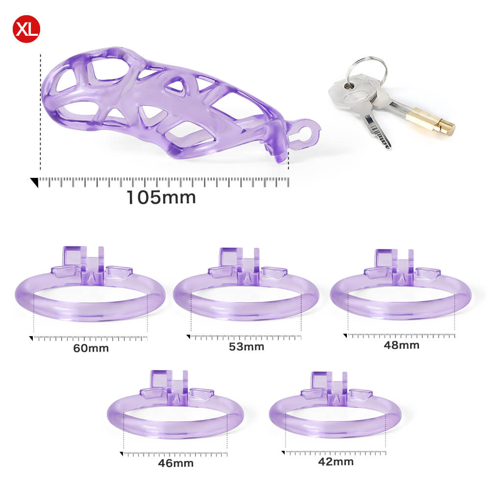 Desigh Ice Vision Purple Cobra Chastity Cage