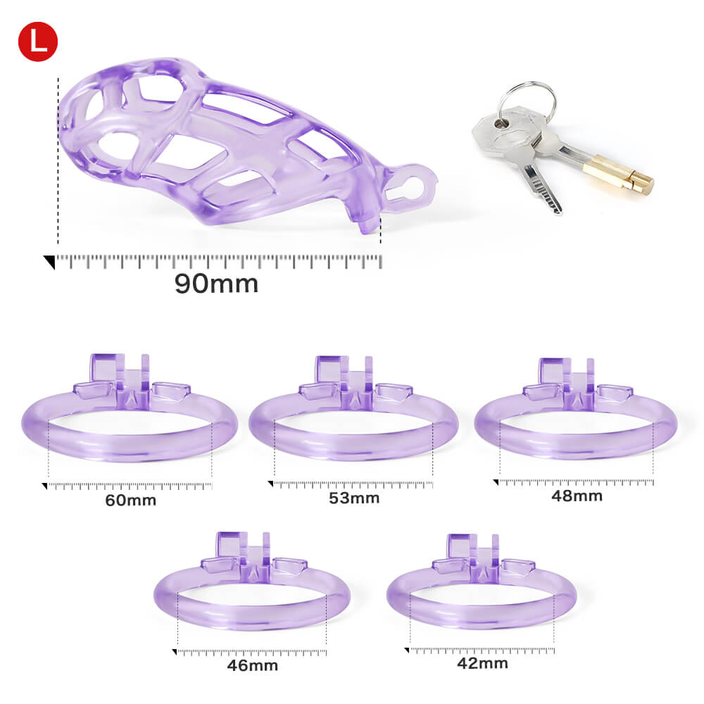Desigh Ice Vision Purple Cobra Chastity Cage
