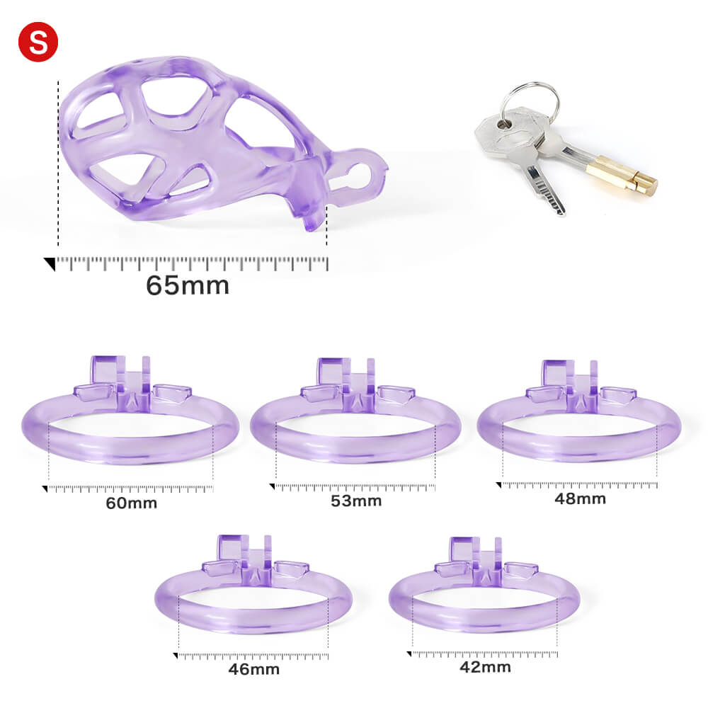 Desigh Ice Vision Purple Cobra Chastity Cage