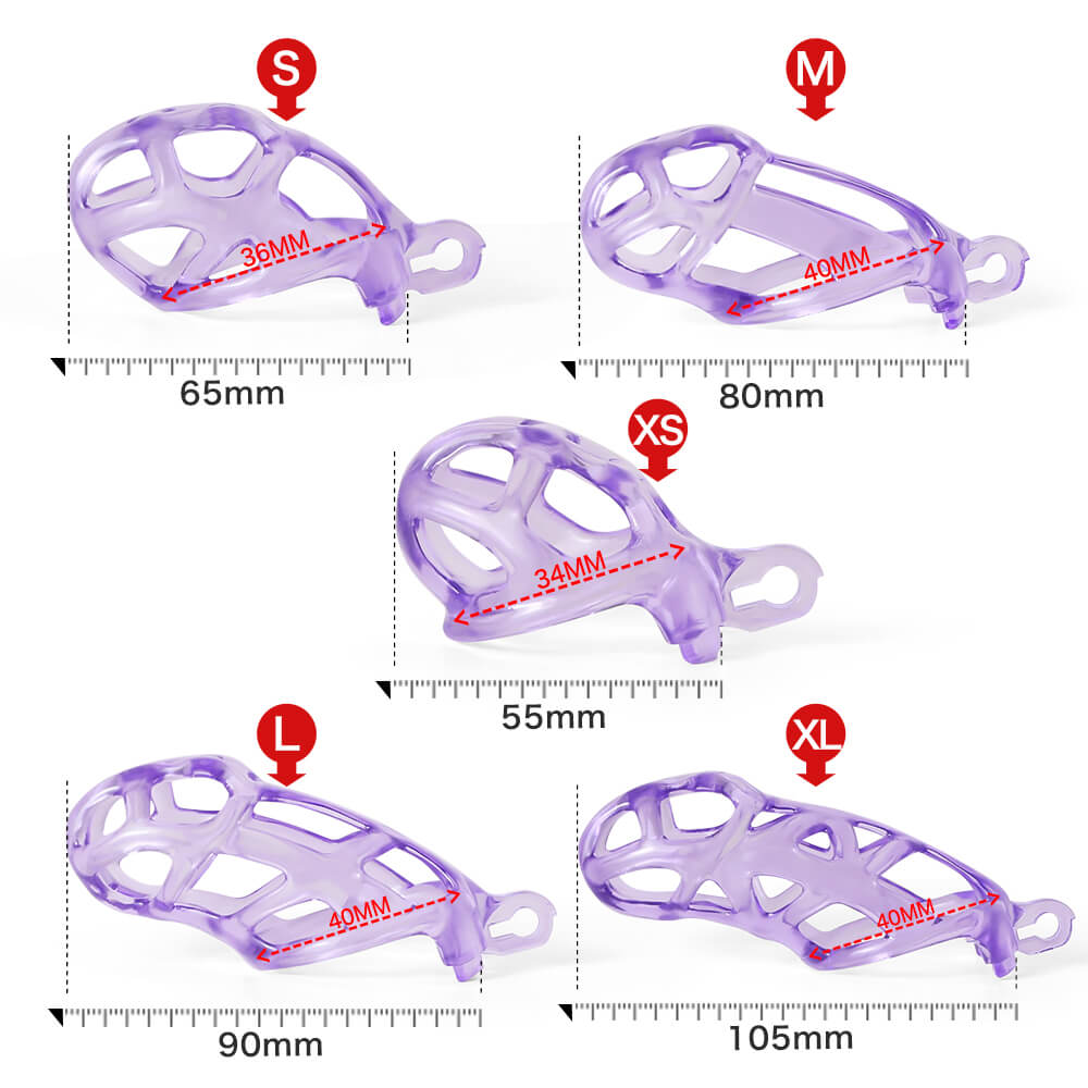 Desigh Ice Vision Purple Cobra Chastity Cage