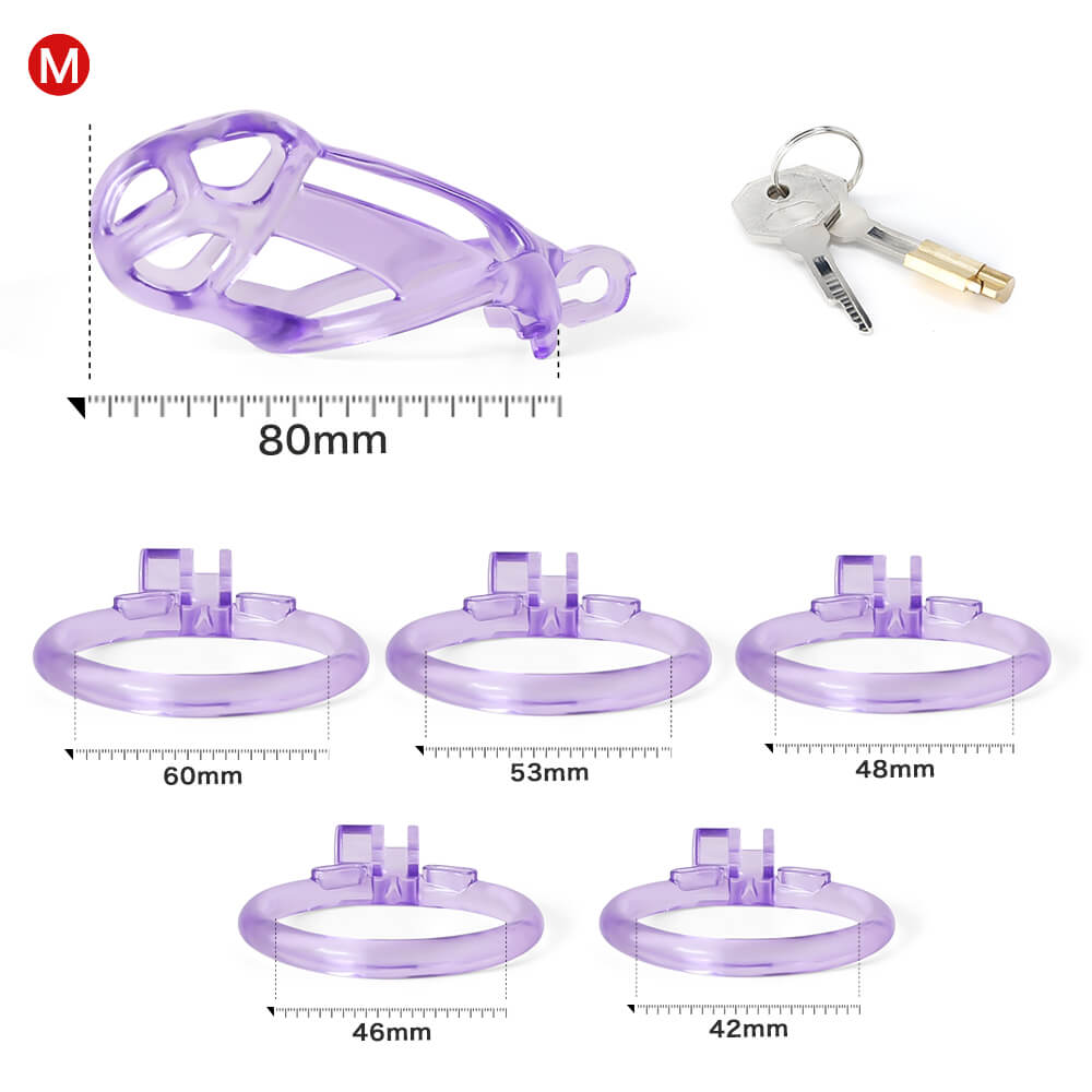 Desigh Ice Vision Purple Cobra Chastity Cage