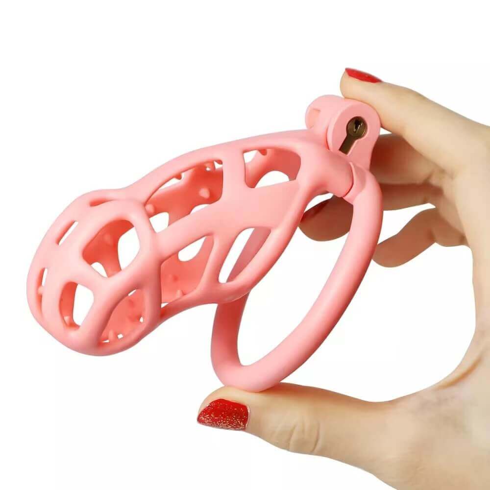 Spiked Pink Mamba Chastity Cage