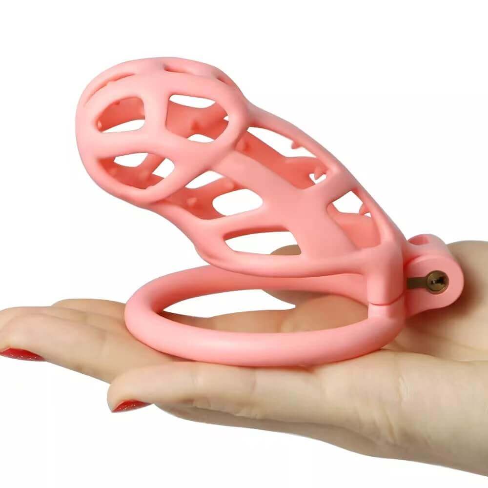 Spiked Pink Mamba Chastity Cage
