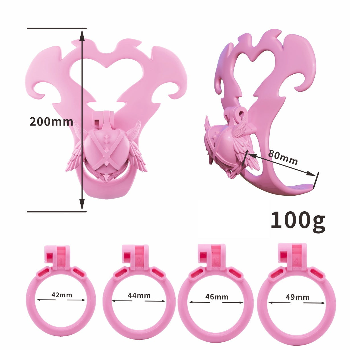 Mystic Sweetheart Two-Shape Chastity Belt