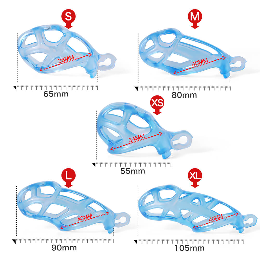 Desigh Ice Vision Blue Cobra Chastity Cage