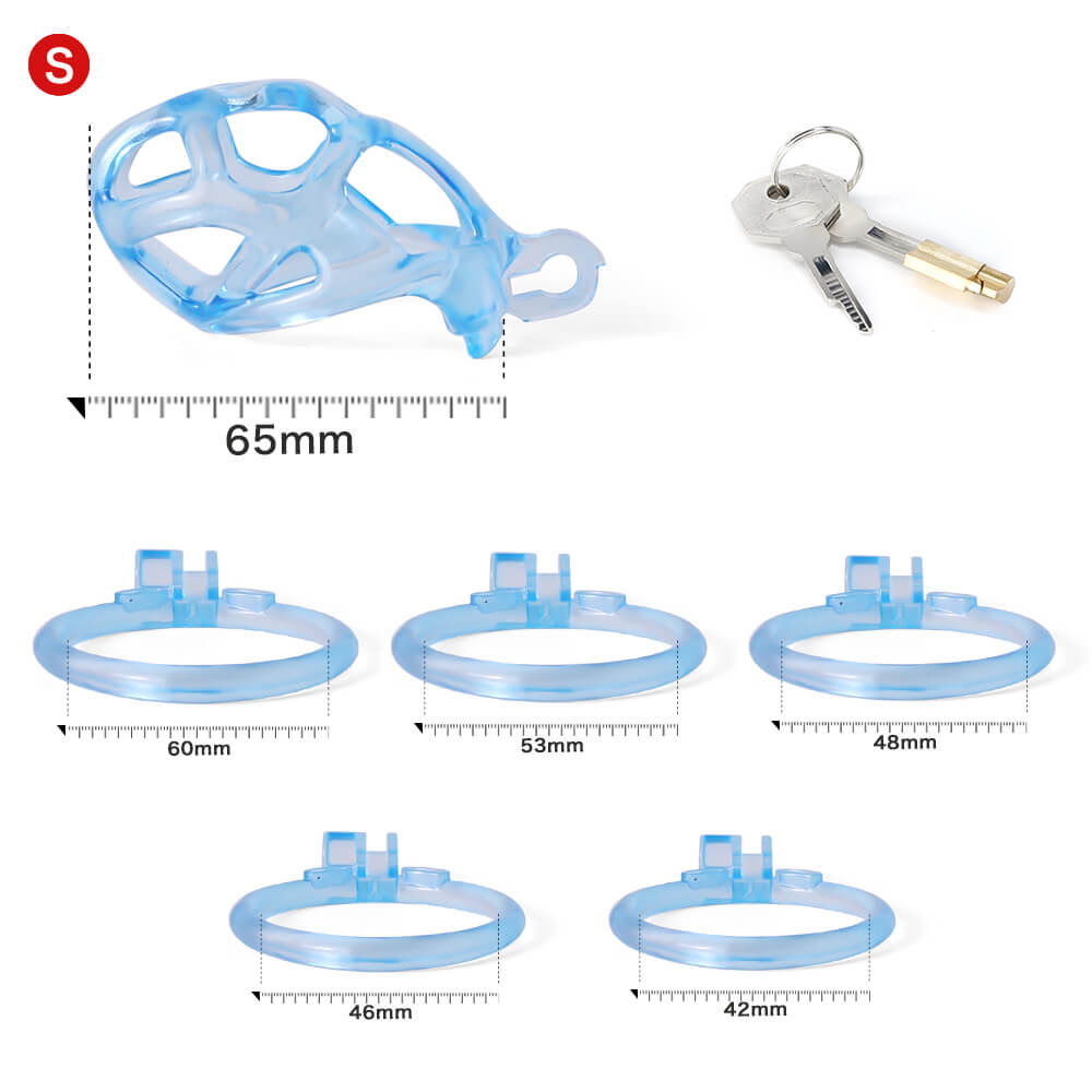 Desigh Ice Vision Blue Cobra Chastity Cage