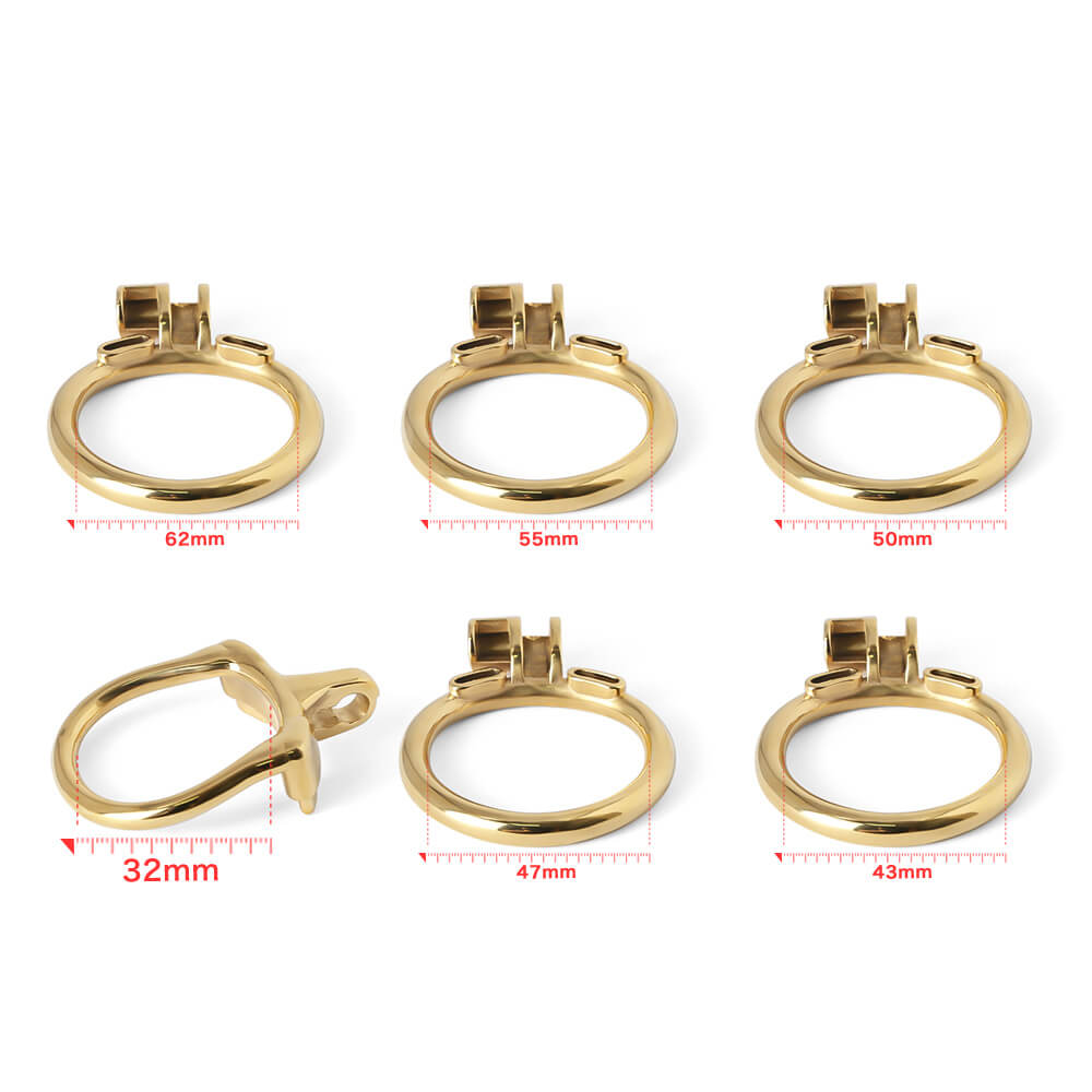 ZERO Gold MAMBA Stainless Steel Cock Cage