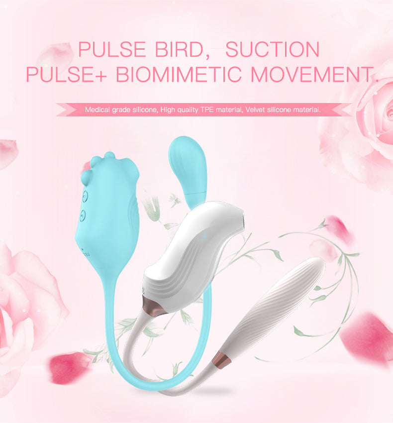 dildo vibrator App Controlled Pulse Bird Female Sucking Massager  - 3