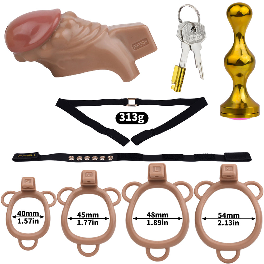 ABS Resin Simulation Penis Chastity Lock